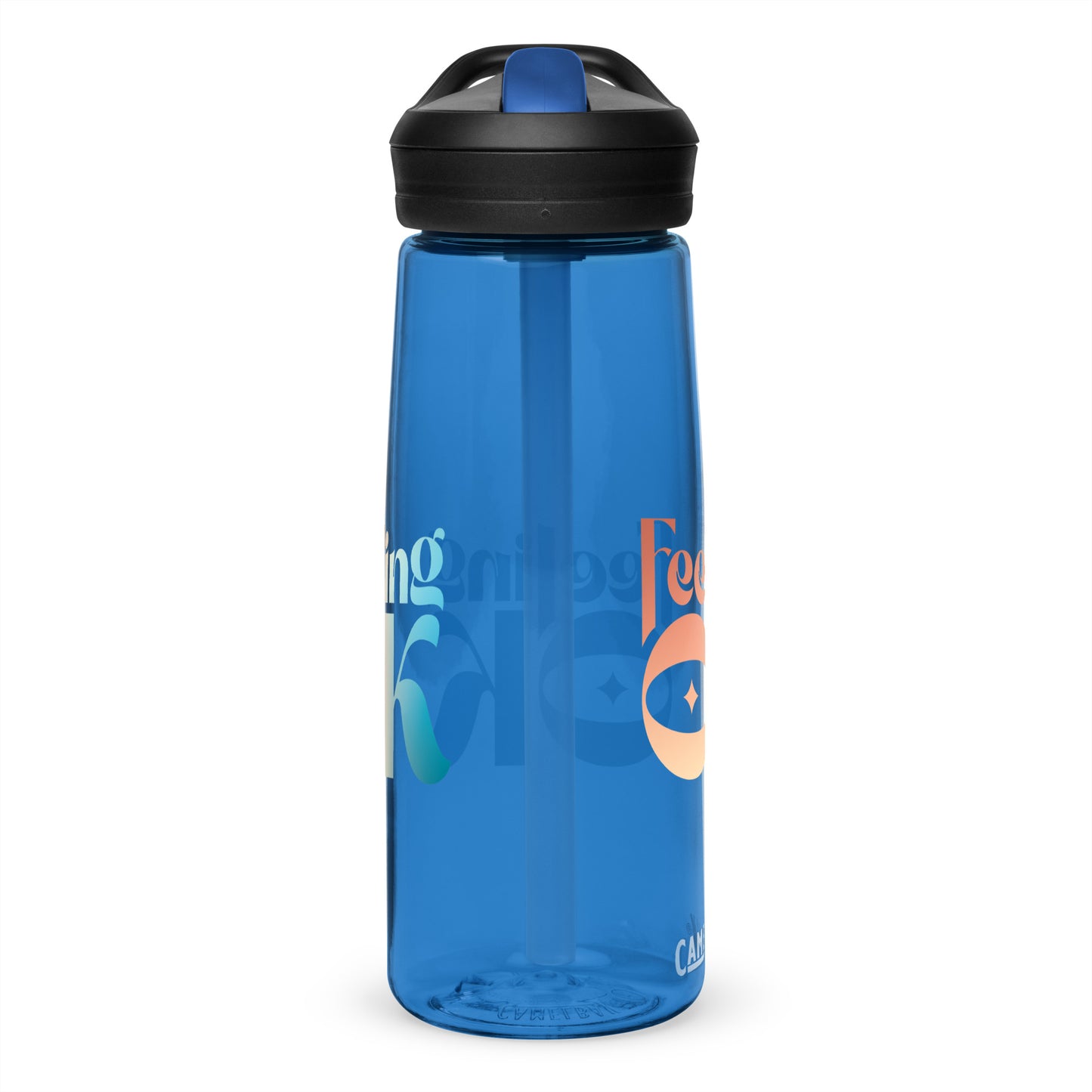 Feeling OK type on Sports water bottle