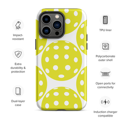 Pickleballs graphic on Tough Case for iPhone®