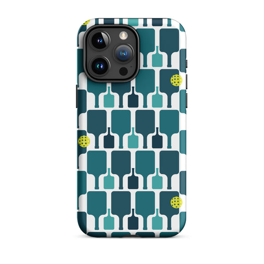 Pickleball Paddle grid graphic on Tough Case for iPhone®