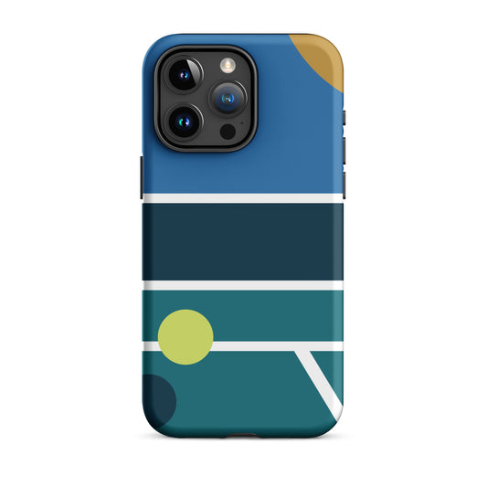 Minimalist Pickleball Court graphic on Tough Case for iPhone®