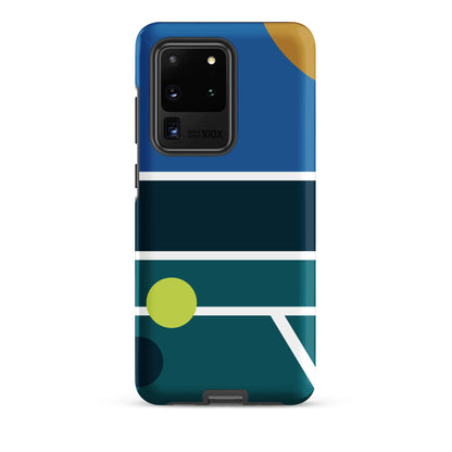 Minimalist Pickleball Court graphic on Tough case for Samsung®