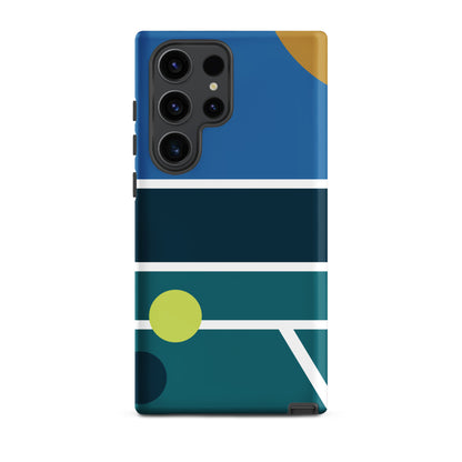 Minimalist Pickleball Court graphic on Tough case for Samsung®