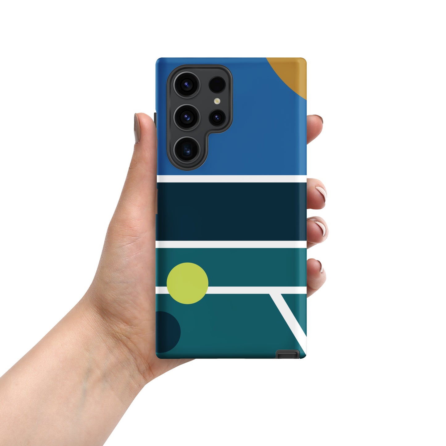 Minimalist Pickleball Court graphic on Tough case for Samsung®