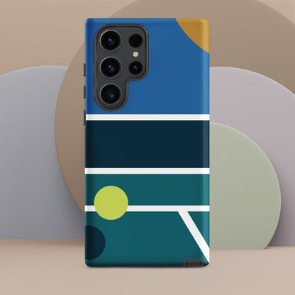 Minimalist Pickleball Court graphic on Tough case for Samsung®