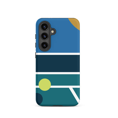 Minimalist Pickleball Court graphic on Tough case for Samsung®