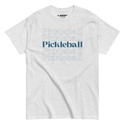 Pickleball x5 (dark type). Unisex classic tee