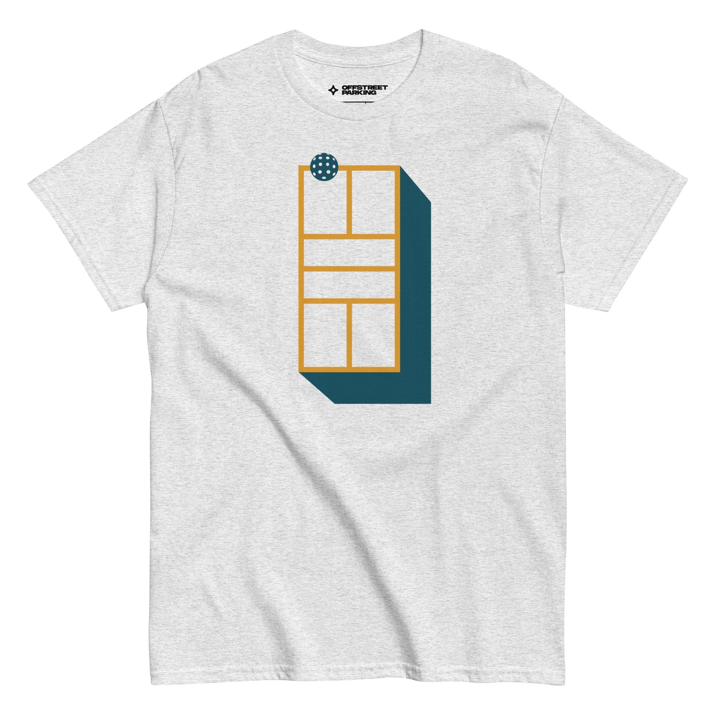 Pickleball Court Dimensional. Unisex classic tee