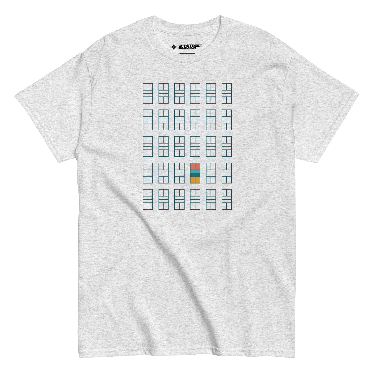 Pickleball Court grid. Unisex classic tee