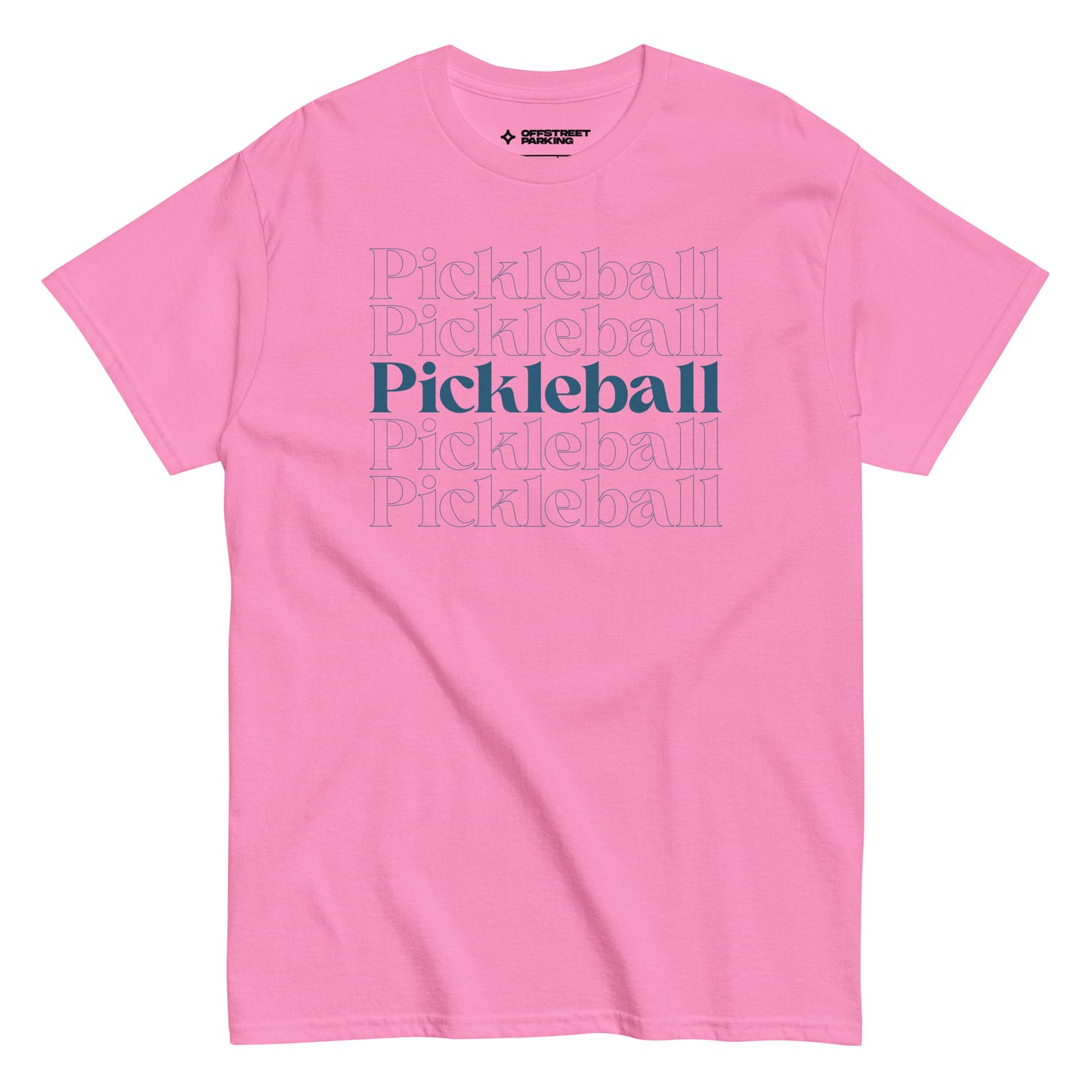 Pickleball x5 (dark type). Unisex classic tee