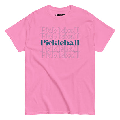 Pickleball x5 (dark type). Unisex classic tee