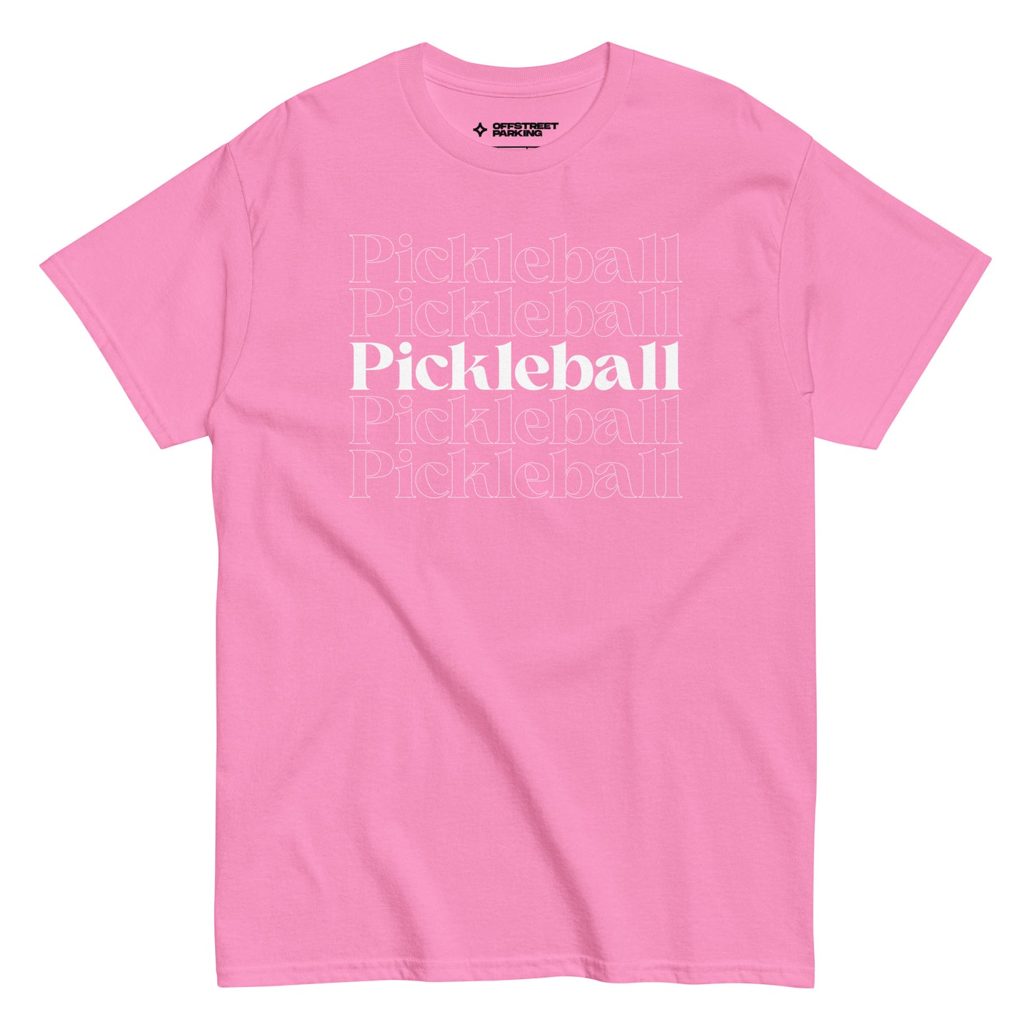 Pickleball x5 (white type). Unisex classic tee