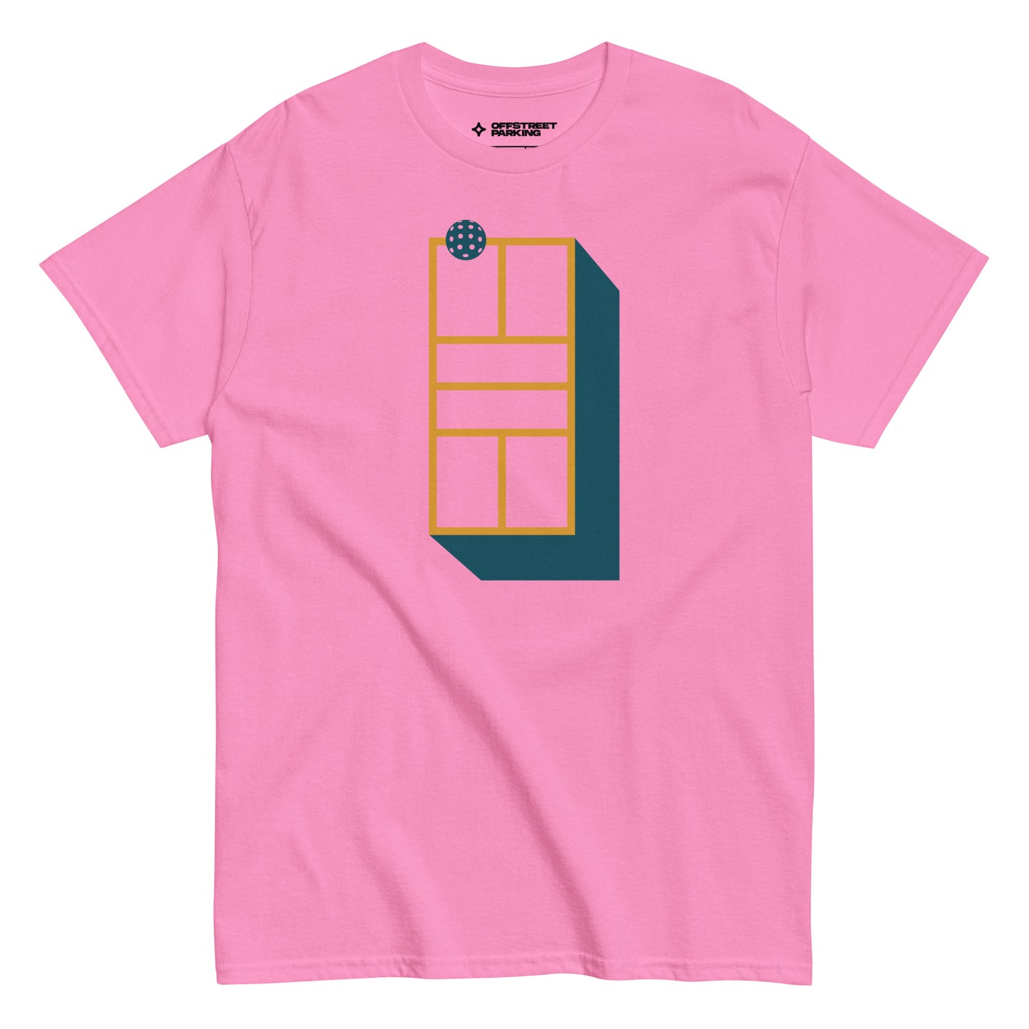 Pickleball Court Dimensional. Unisex classic tee