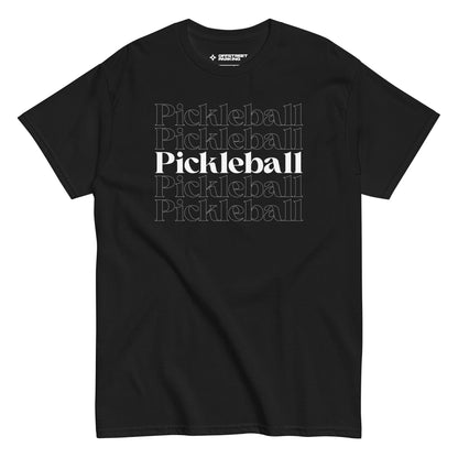 Pickleball x5 (white type). Unisex classic tee