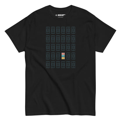 Pickleball Court grid. Unisex classic tee