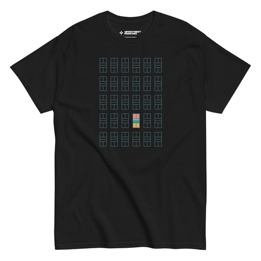 Pickleball Court grid. Unisex classic tee