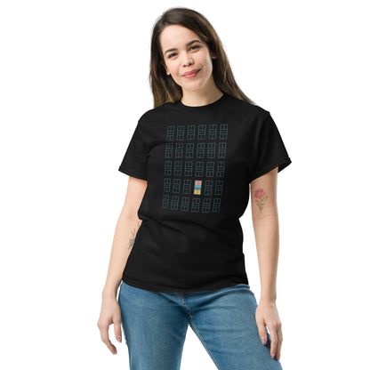 Pickleball Court grid. Unisex classic tee