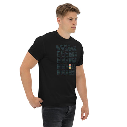 Pickleball Court grid. Unisex classic tee