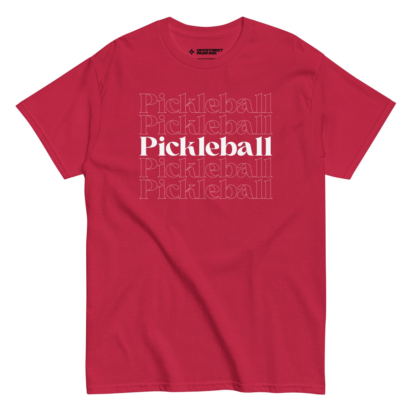 Pickleball x5 (white type). Unisex classic tee