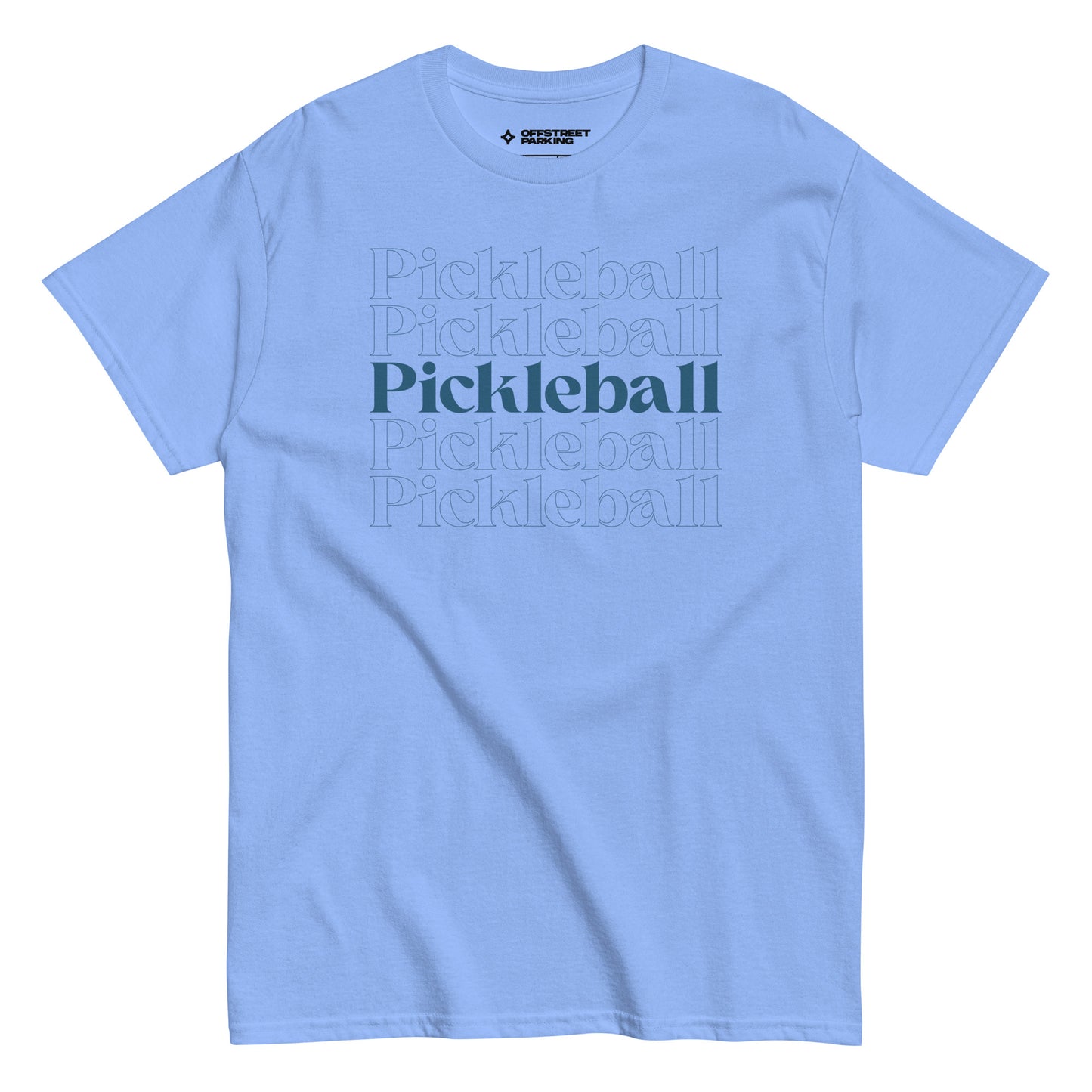 Pickleball x5 (dark type). Unisex classic tee