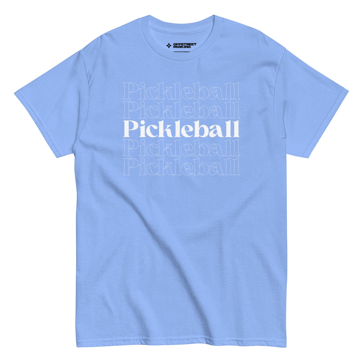 Pickleball x5 (white type). Unisex classic tee