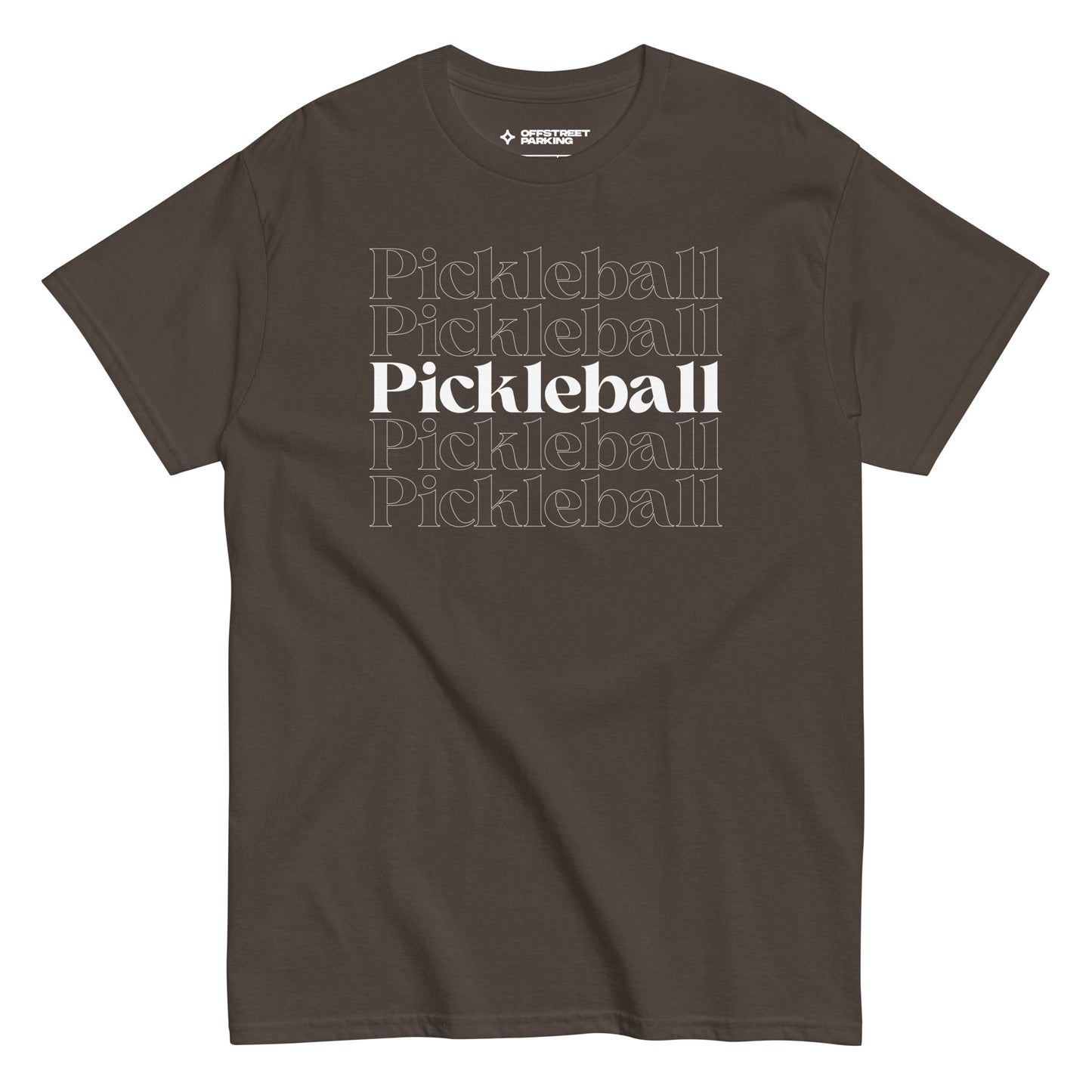 Pickleball x5 (white type). Unisex classic tee