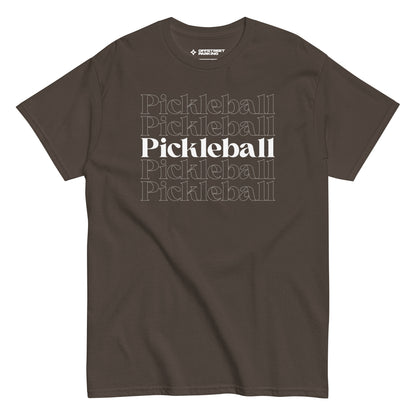 Pickleball x5 (white type). Unisex classic tee