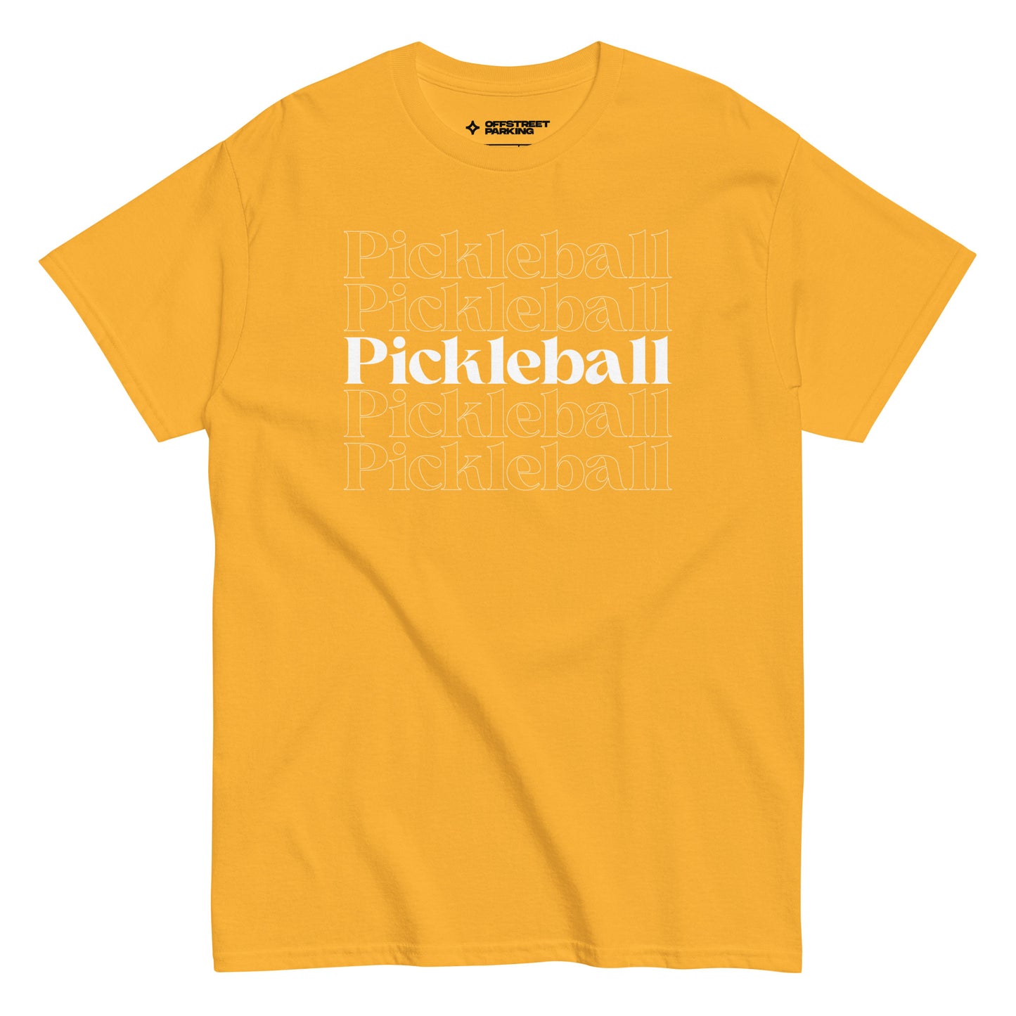 Pickleball x5 (white type). Unisex classic tee