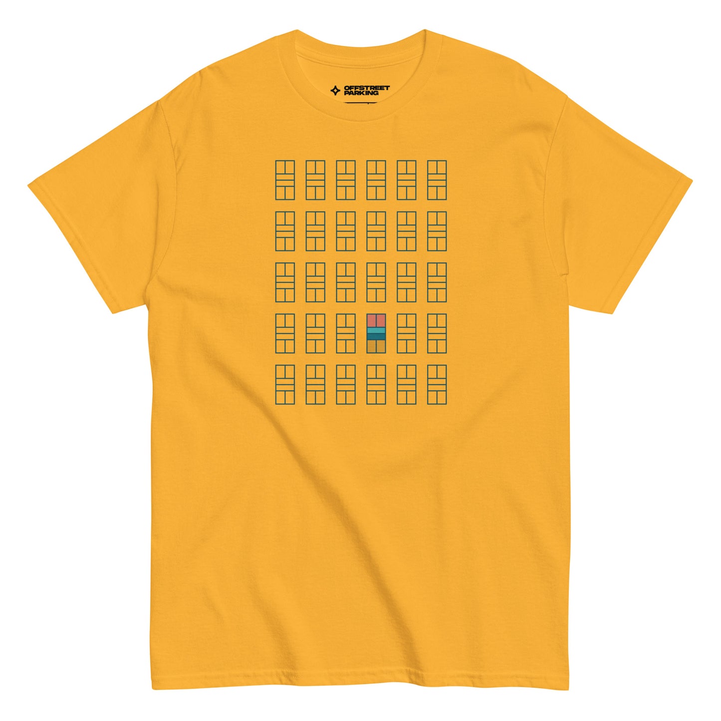 Pickleball Court grid. Unisex classic tee