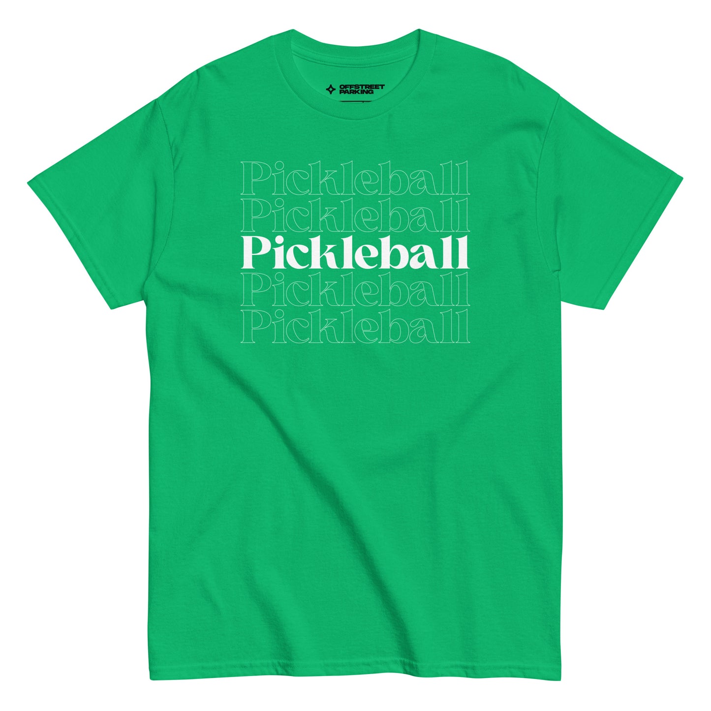 Pickleball x5 (white type). Unisex classic tee