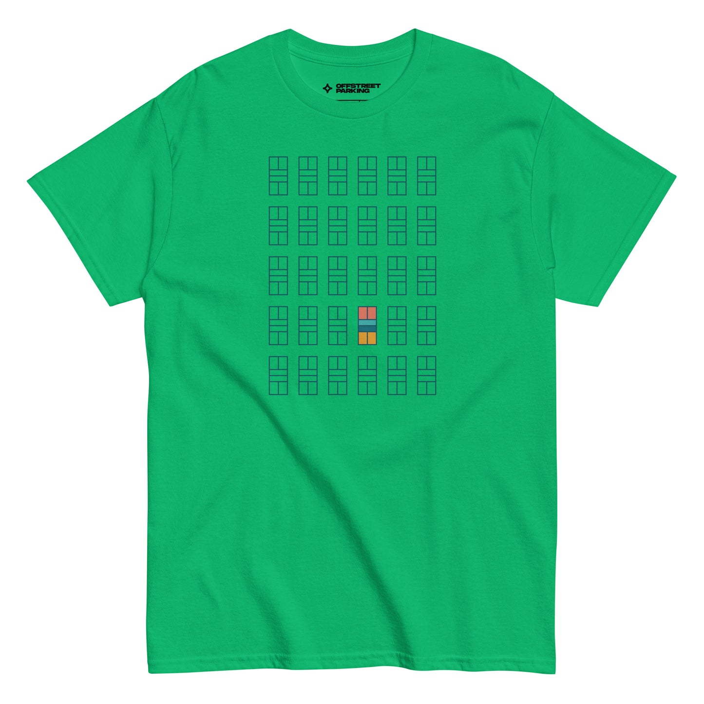 Pickleball Court grid. Unisex classic tee