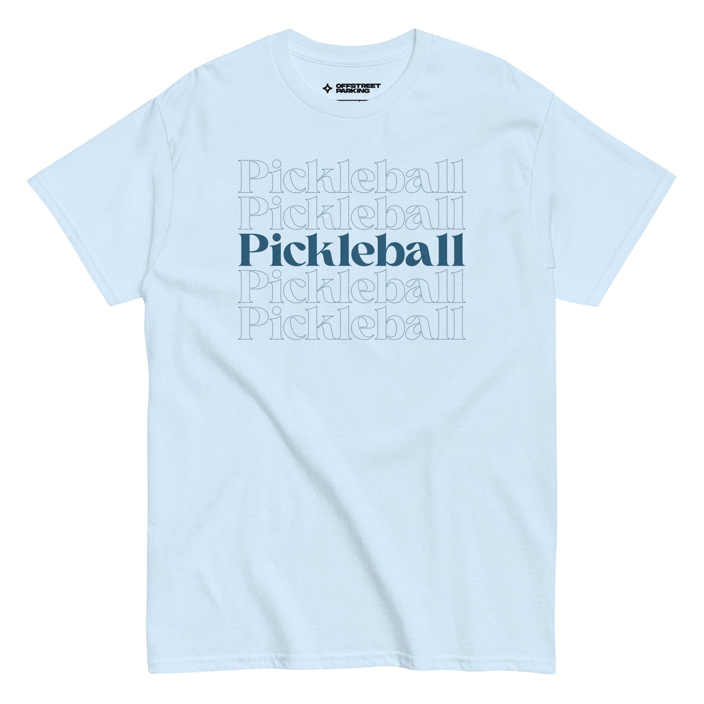 Pickleball x5 (dark type). Unisex classic tee