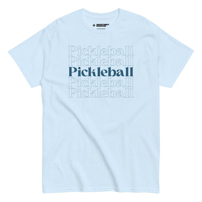 Pickleball x5 (dark type). Unisex classic tee