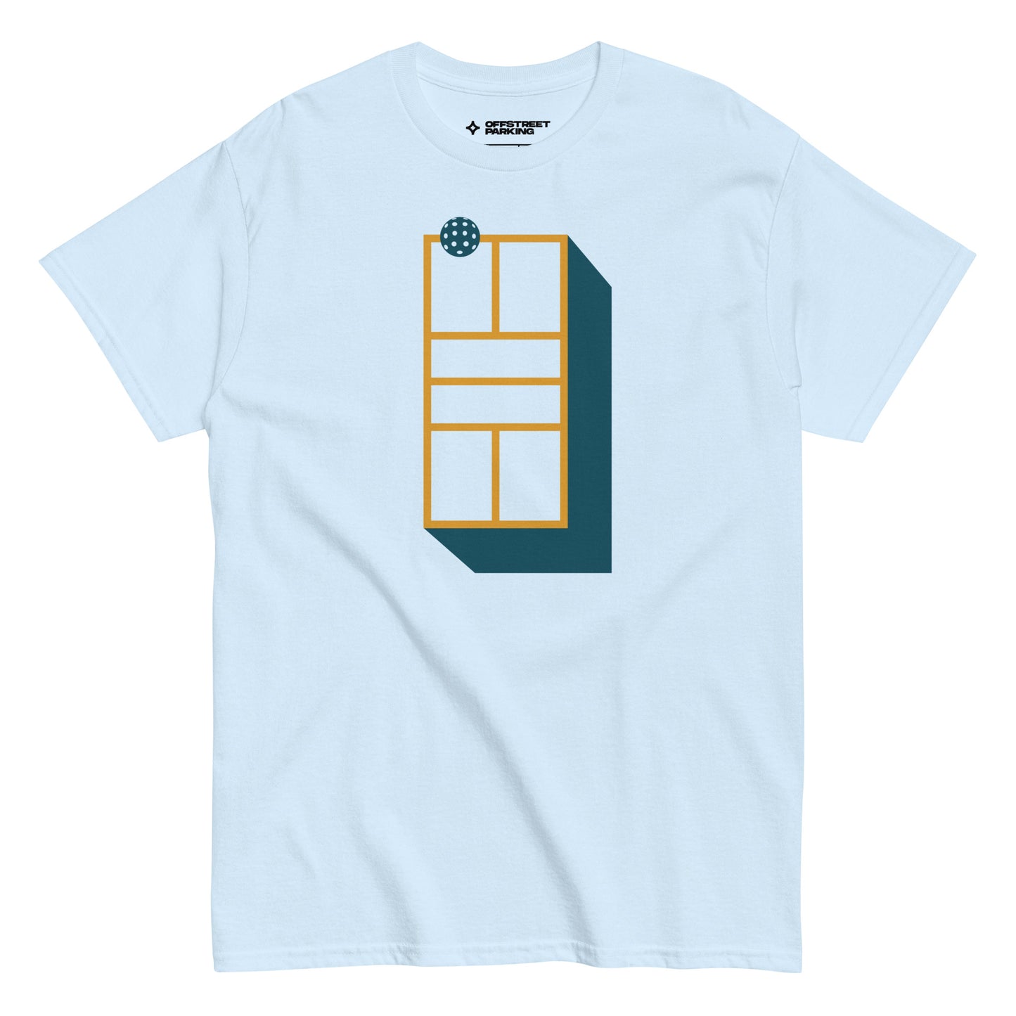 Pickleball Court Dimensional. Unisex classic tee