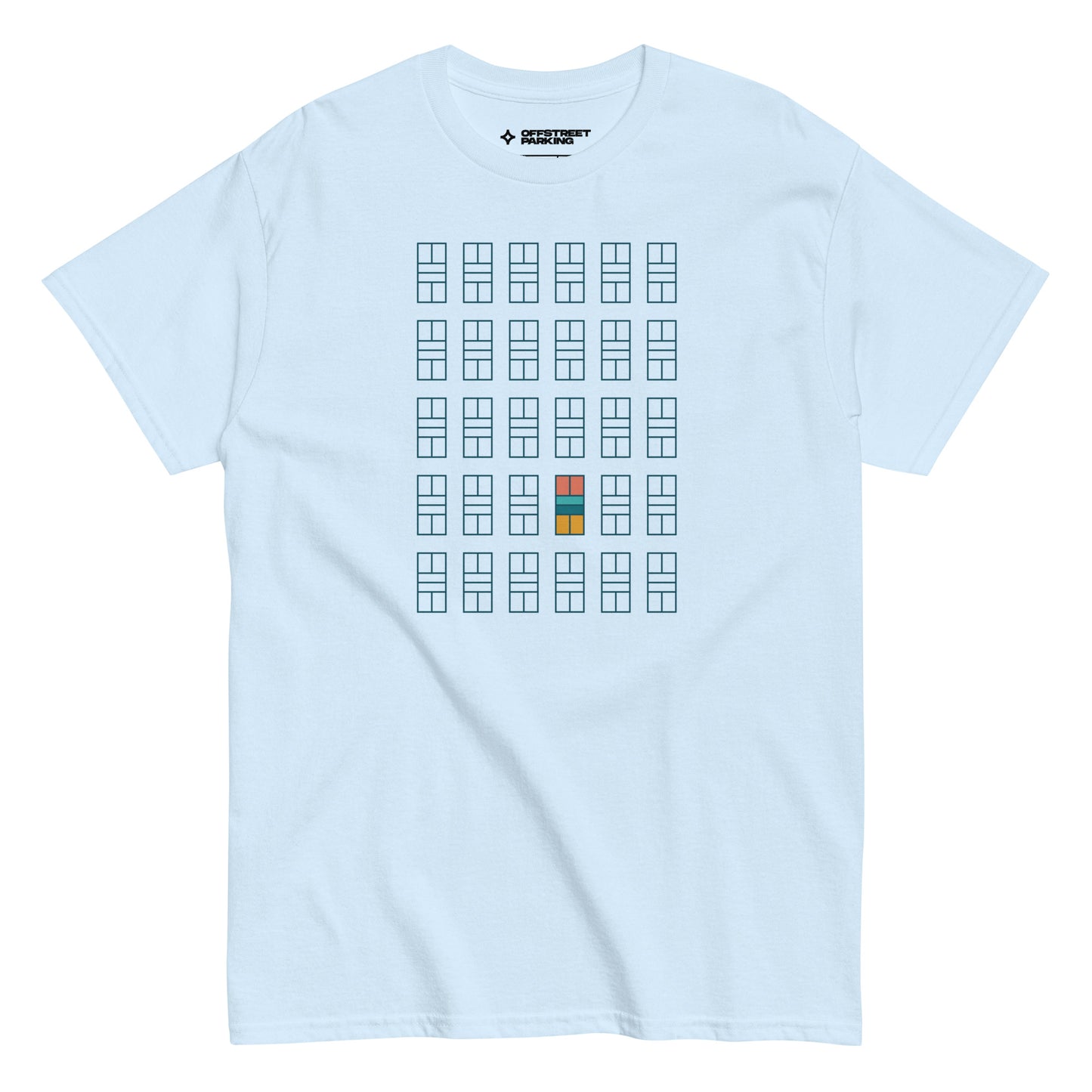 Pickleball Court grid. Unisex classic tee