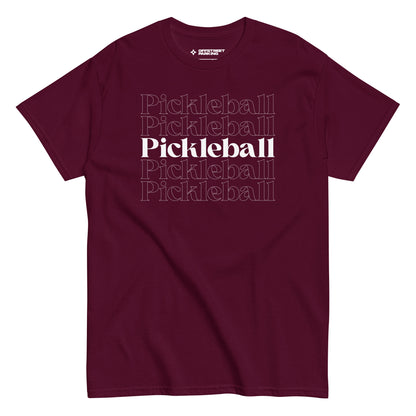 Pickleball x5 (white type). Unisex classic tee