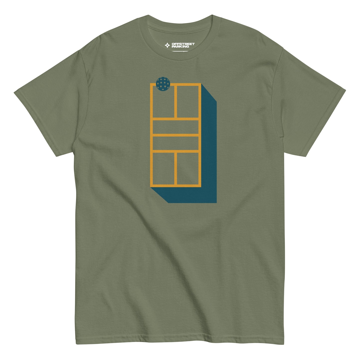 Pickleball Court Dimensional. Unisex classic tee