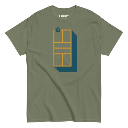 Pickleball Court Dimensional. Unisex classic tee