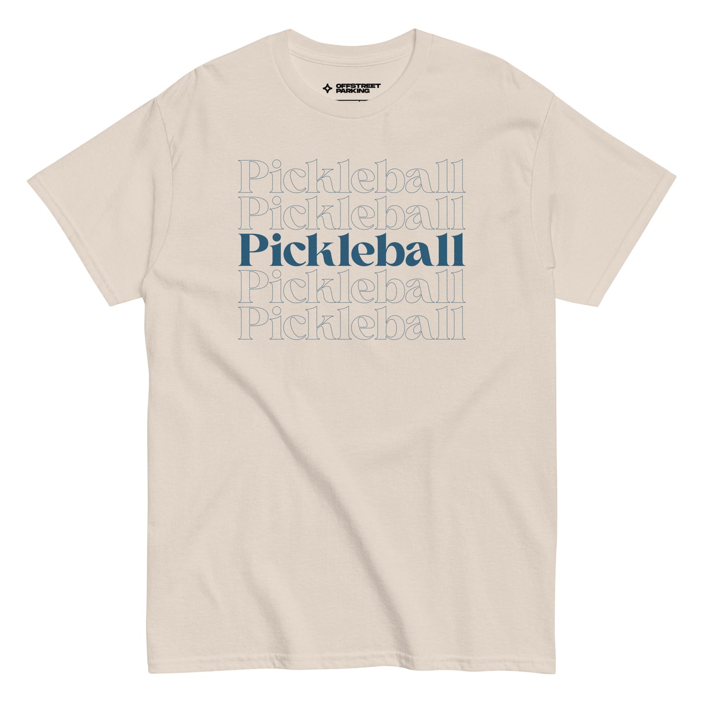 Pickleball x5 (dark type). Unisex classic tee