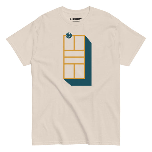 Pickleball Court Dimensional. Unisex classic tee