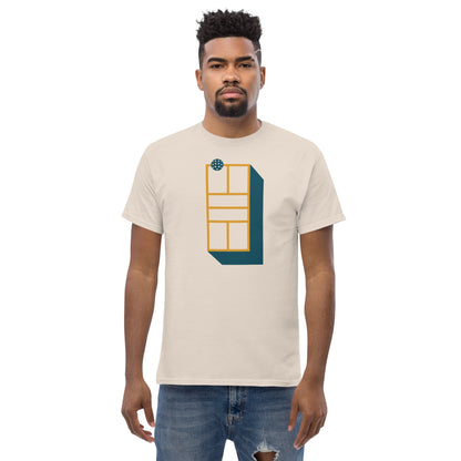 Pickleball Court Dimensional. Unisex classic tee