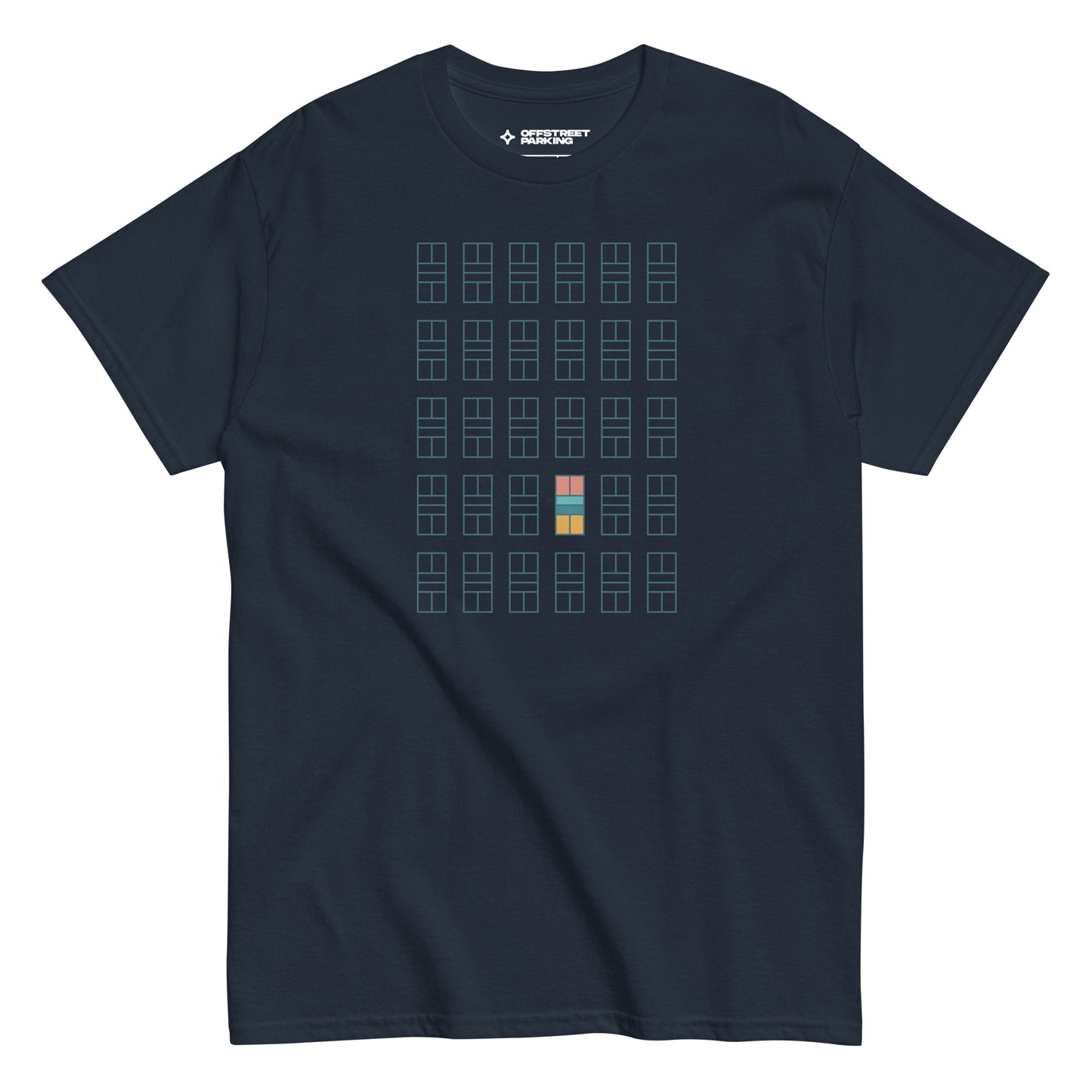 Pickleball Court grid. Unisex classic tee