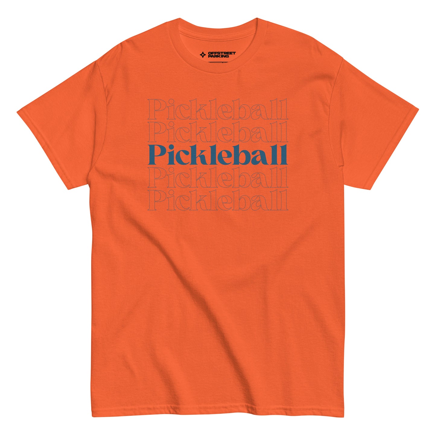 Pickleball x5 (dark type). Unisex classic tee