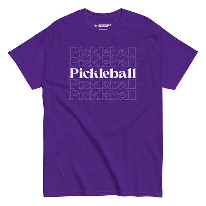 Pickleball x5 (white type). Unisex classic tee