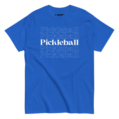 Pickleball x5 (white type). Unisex classic tee