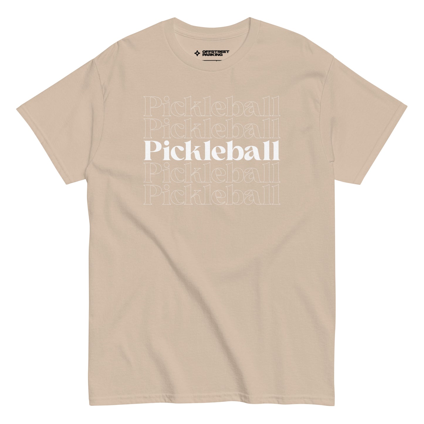 Pickleball x5 (white type). Unisex classic tee