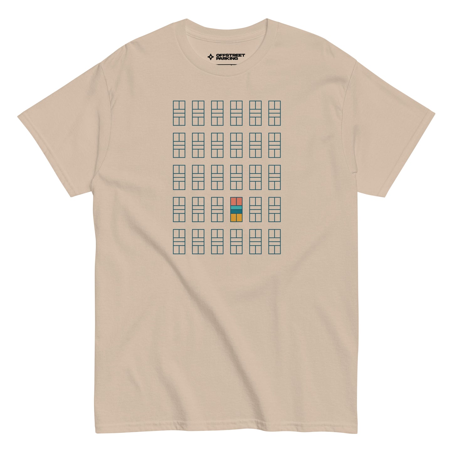 Pickleball Court grid. Unisex classic tee