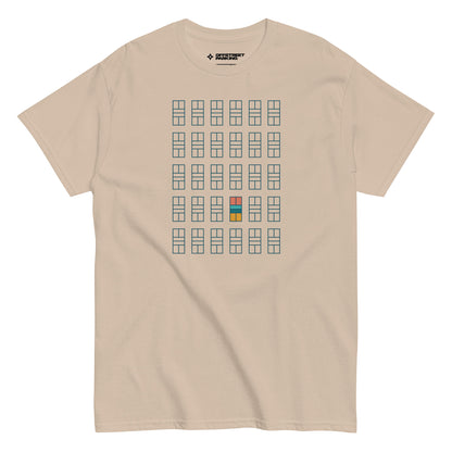 Pickleball Court grid. Unisex classic tee