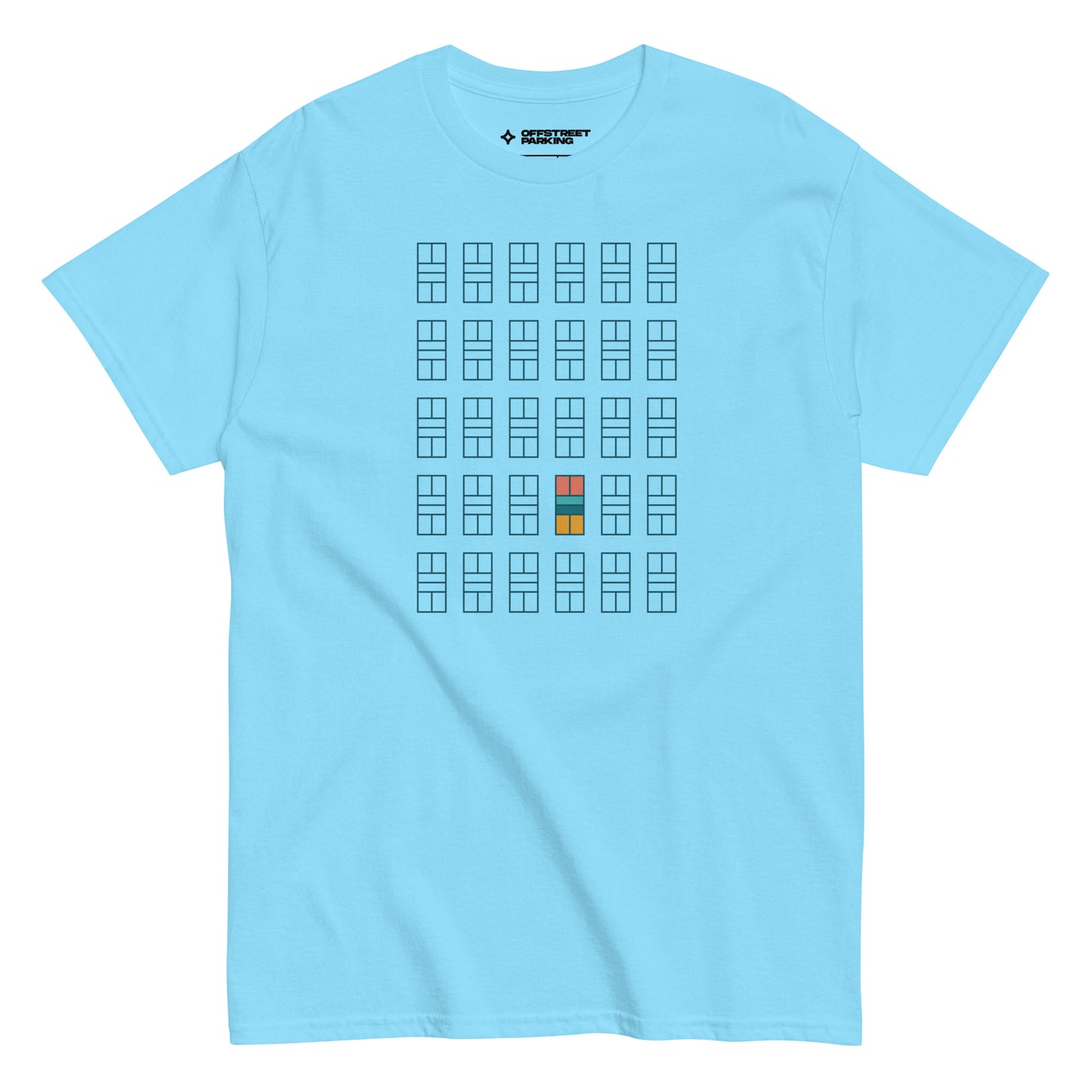 Pickleball Court grid. Unisex classic tee