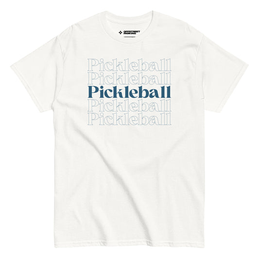 Pickleball x5 (dark type). Unisex classic tee