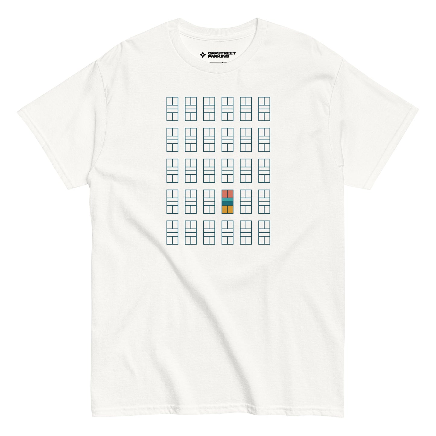 Pickleball Court grid. Unisex classic tee